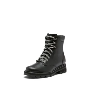 Sorel Women's Lennox Lace Waterproof Boots - Black, Sea Salt - Size 8.5