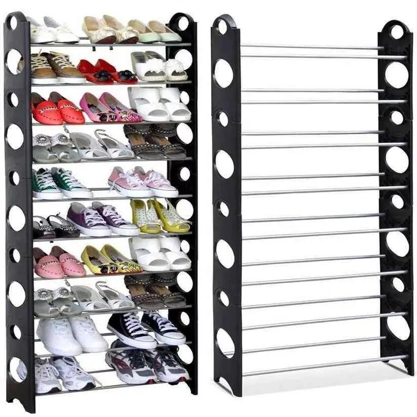 Stackable Shoe Rack – 10 Layers, Holds Up to 30 Pairs of Shoes, Space-Saving Design