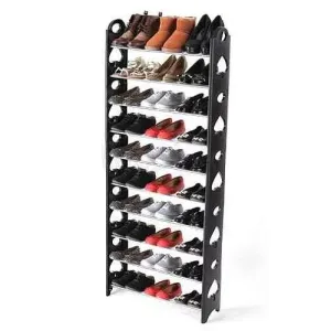 Stackable Shoe Rack – 10 Layers, Holds Up to 30 Pairs of Shoes, Space-Saving Design