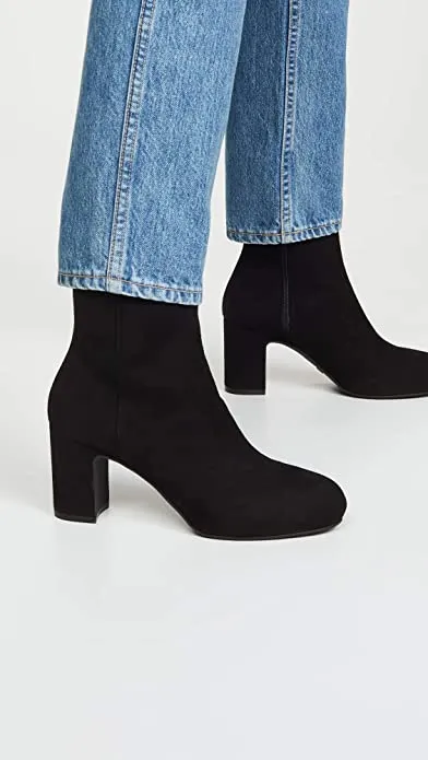Stuart Weitzman Women's Gianella Booties, Black, 7.5 Medium US