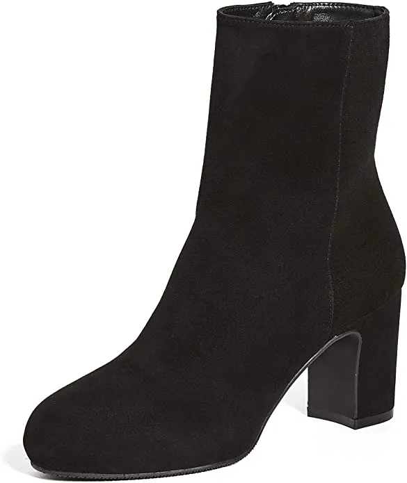 Stuart Weitzman Women's Gianella Booties, Black, 7.5 Medium US