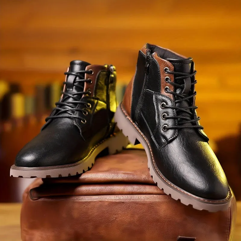Sullivan | Men's Leather Zipper Dress Boots – Stylish and Long-lasting Footwear