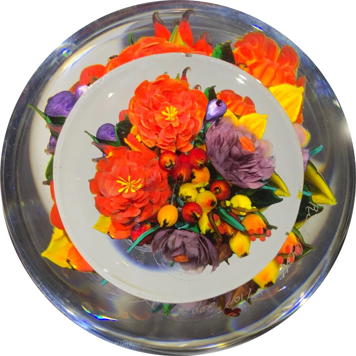 Super Magnum Rick Ayotte 2003 Double Sided Lampwork Bouquet "Abundance"