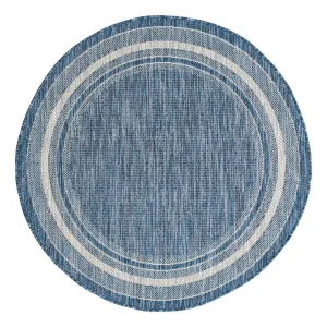 Swanee Blue Indoor / Outdoor Area Rug Arlmont & Co. Rug Size: Round 4'