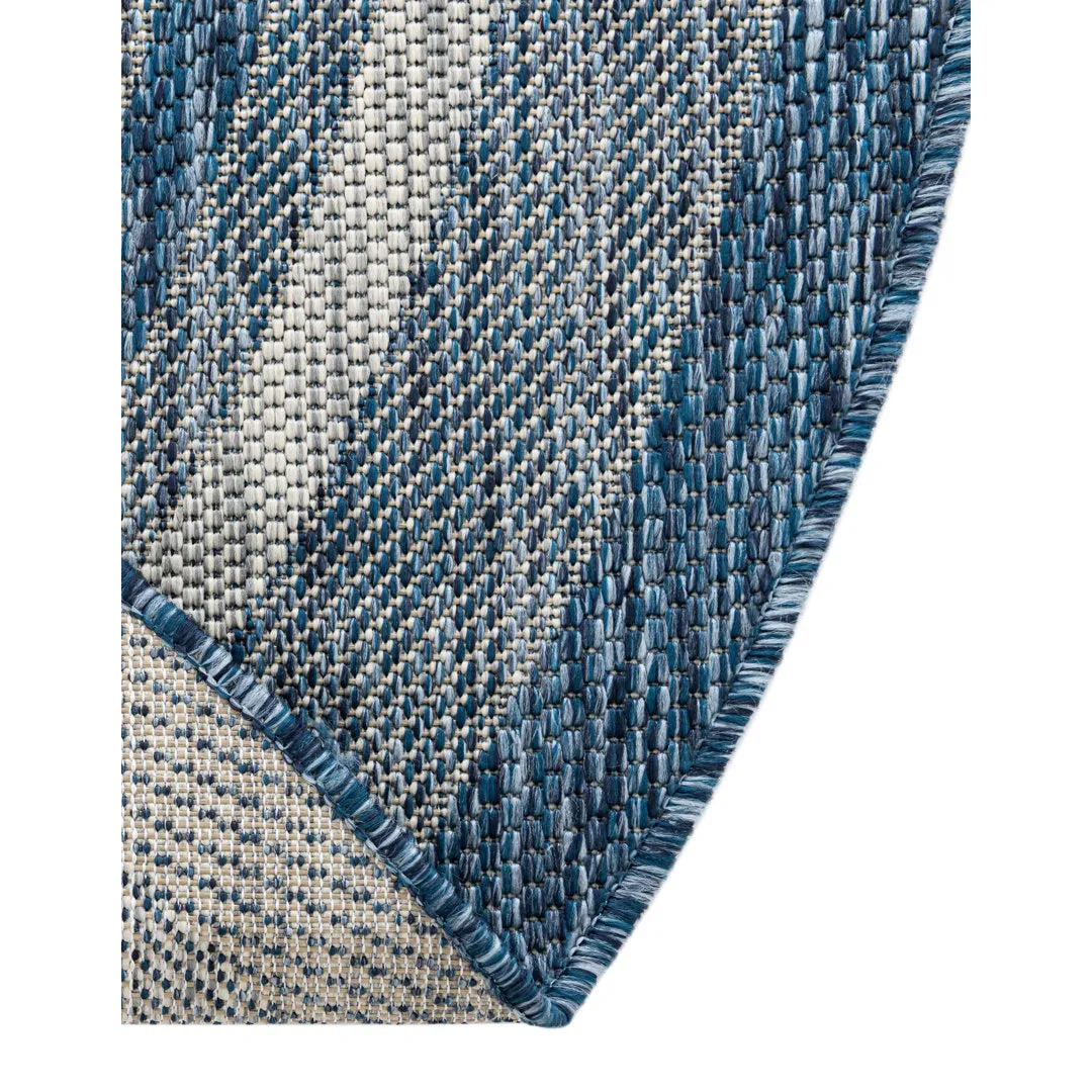Swanee Blue Indoor / Outdoor Area Rug Arlmont & Co. Rug Size: Round 4'