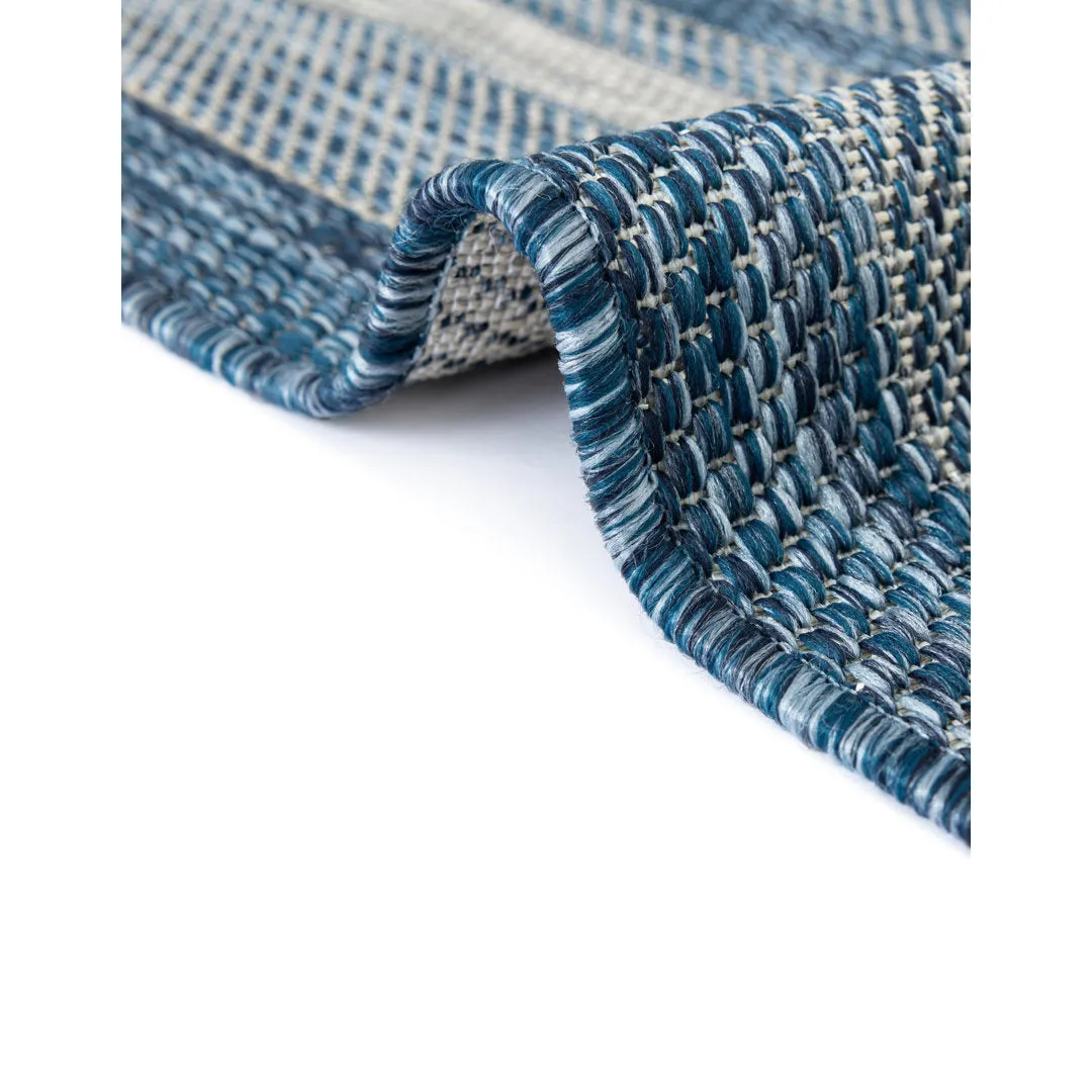 Swanee Blue Indoor / Outdoor Area Rug Arlmont & Co. Rug Size: Runner 2' x 8'