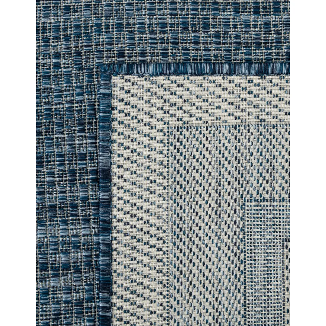 Swanee Blue Indoor / Outdoor Area Rug Arlmont & Co. Rug Size: Runner 2' x 8'