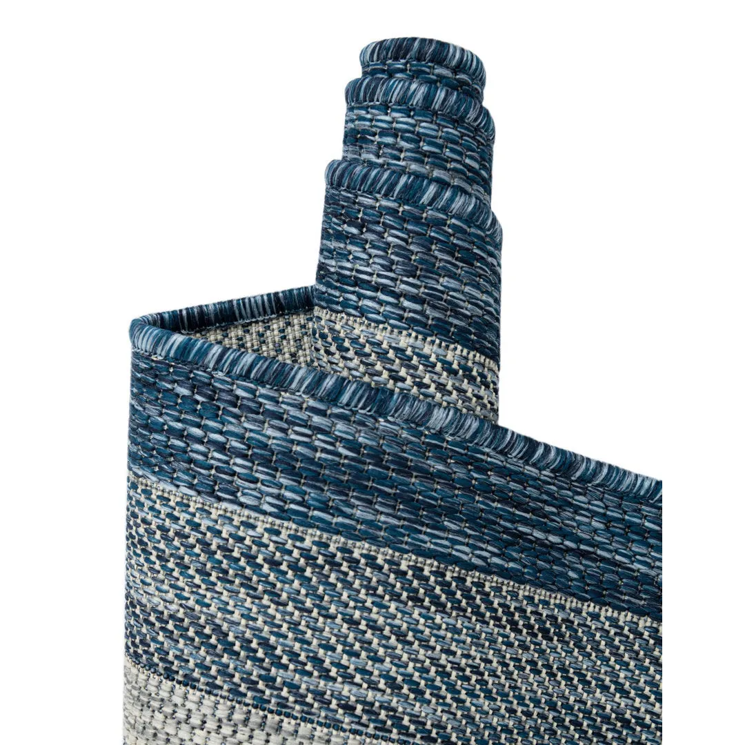 Swanee Blue Indoor / Outdoor Area Rug Arlmont & Co. Rug Size: Runner 2' x 8'