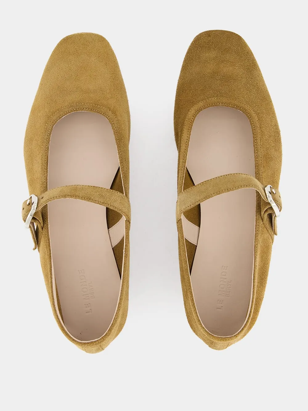 Taupe Suede Ballet Mary Jane