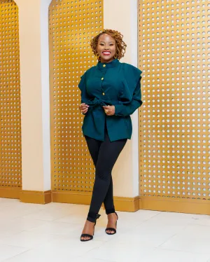 Thange Coat - Emerald Green