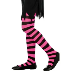 Tights, Childs - Black & Fuchsia