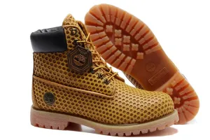 timberland 6-inch wool brown mesh boots