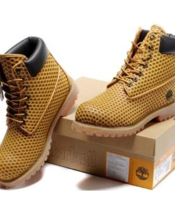 timberland 6-inch wool brown mesh boots