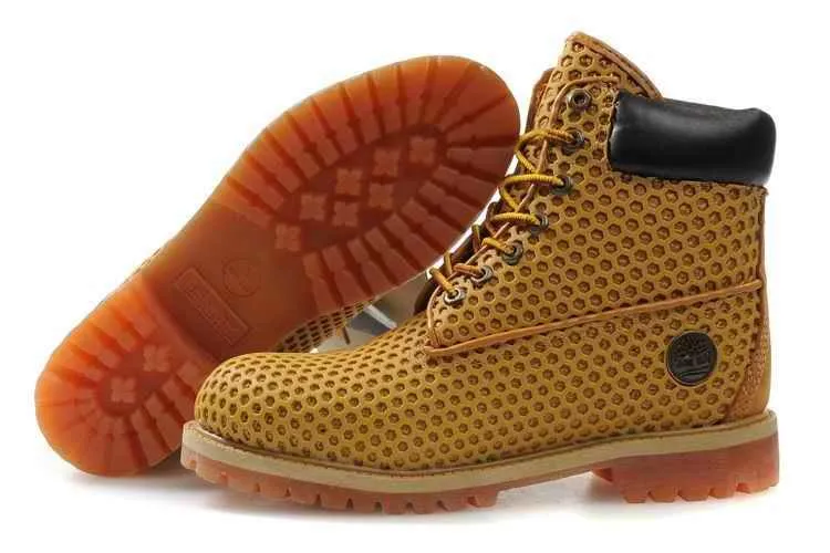 timberland 6-inch wool brown mesh boots