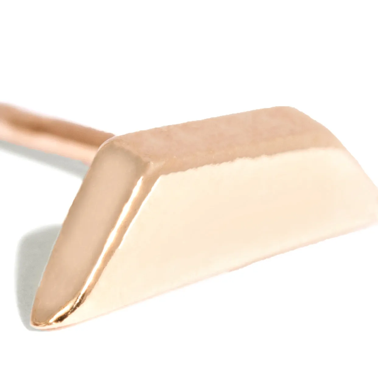 Trapezoid Shape Stud Earring