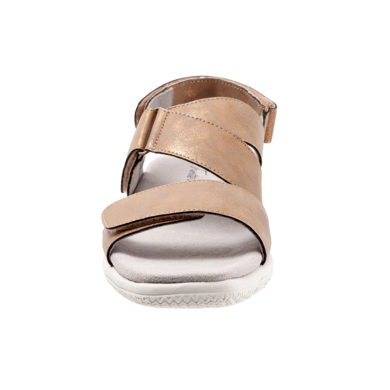 Trotters Tatia T2237-233 Womens Brown Wide Leather Sport Sandals Shoes