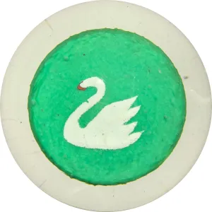 Vintage Moncrieff Sid Broughton Frit Swan on Green Ground