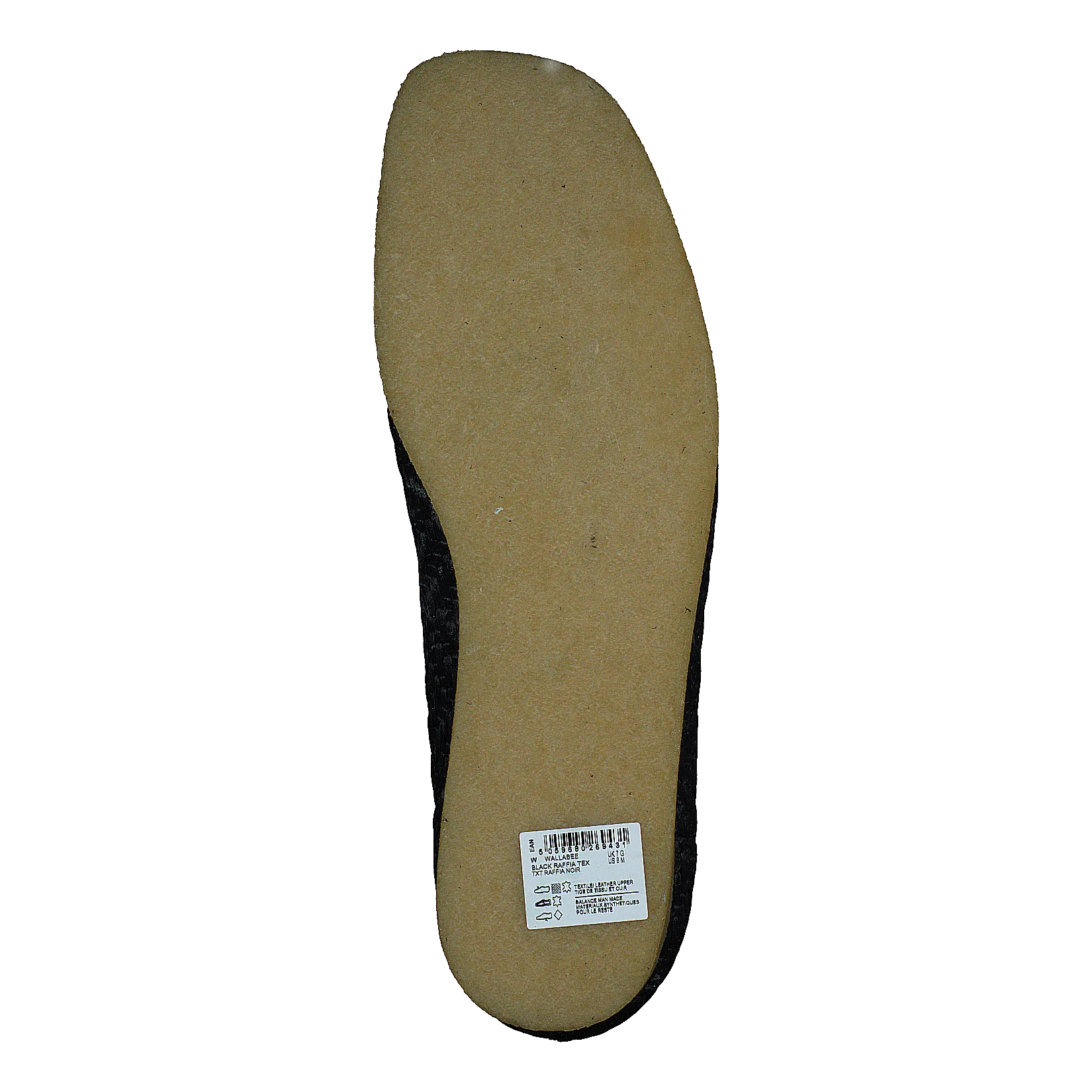 Wallabee Black Raffia