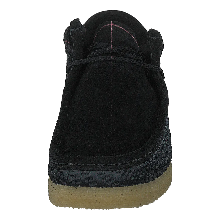 Wallabee Black Raffia