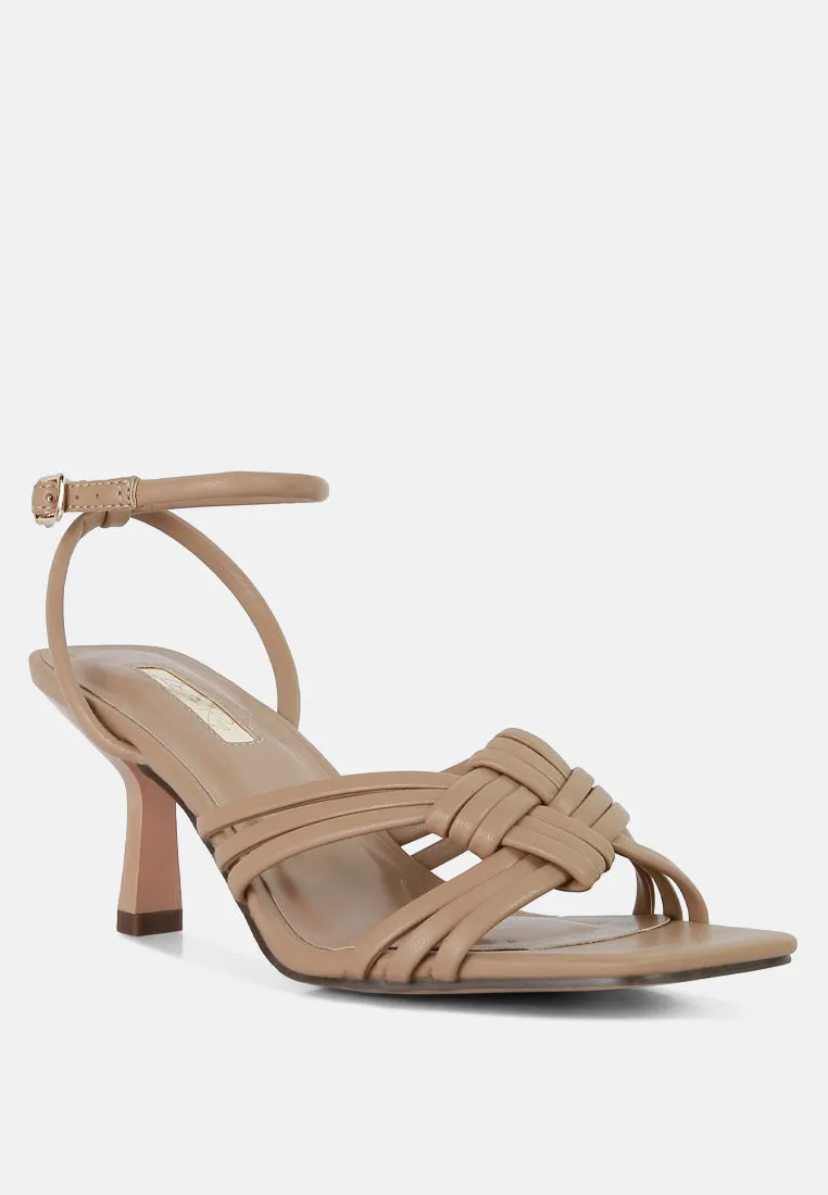 Weekend Pick Box Knot Pin Heel Sandals By Ruw