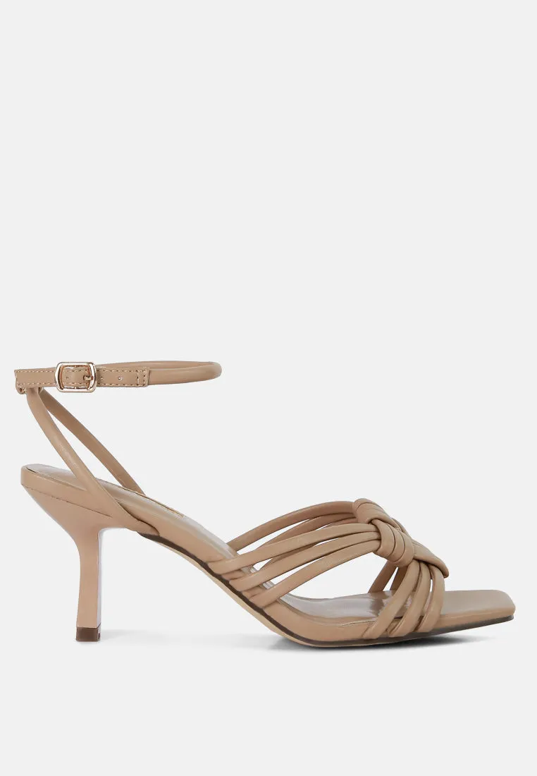 Weekend Pick Box Knot Pin Heel Sandals By Ruw
