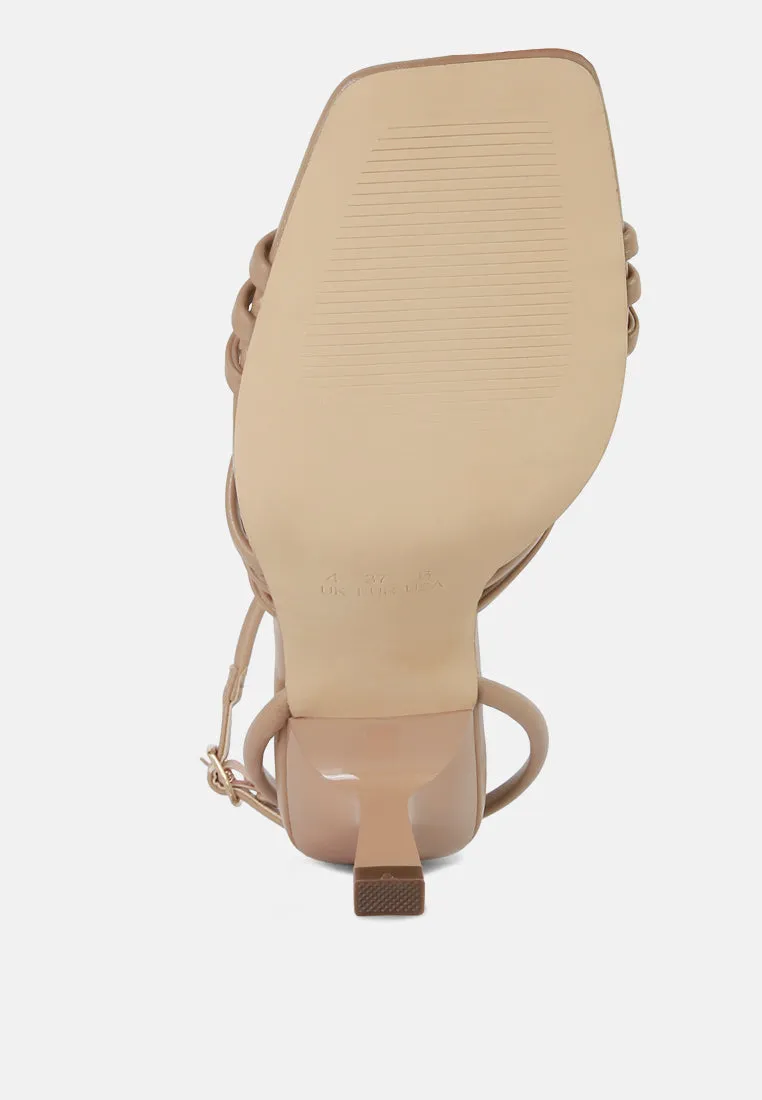 Weekend Pick Box Knot Pin Heel Sandals By Ruw