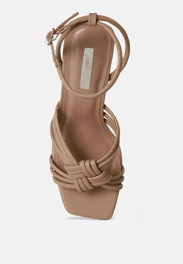 Weekend Pick Box Knot Pin Heel Sandals By Ruw