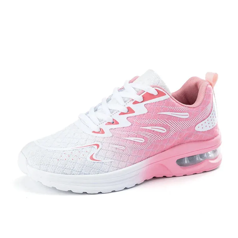 Women Autumn New Air Cushion Shoes Mesh Breathable Lightweight Comfortable Sneaker Fashion Casual Sports Large Footwear