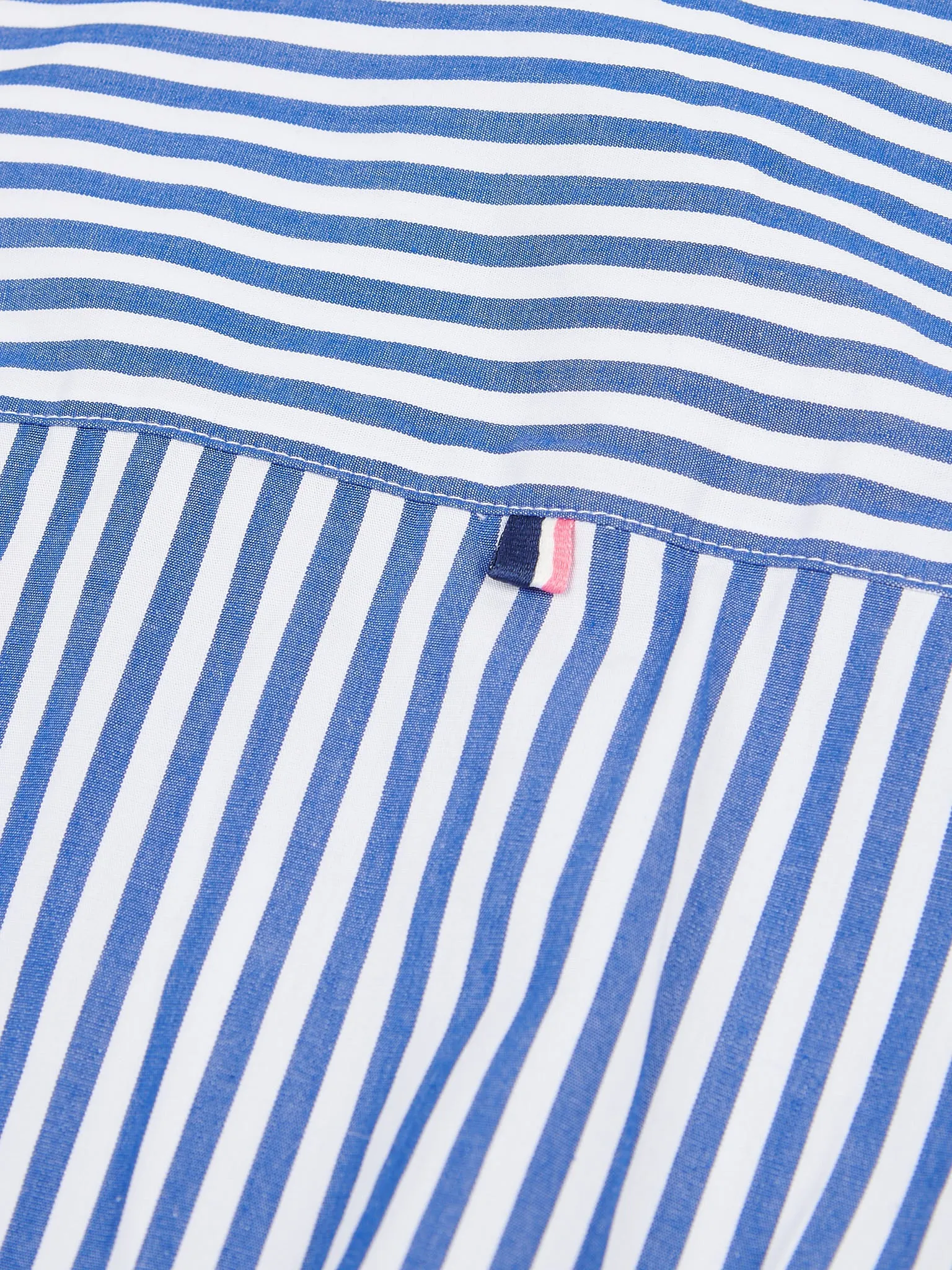 Womens Stripe Tie Waist Shirt Dress in Regatta Blue