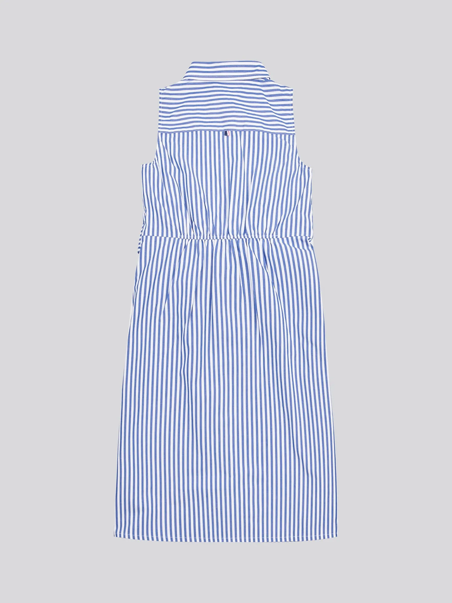 Womens Stripe Tie Waist Shirt Dress in Regatta Blue