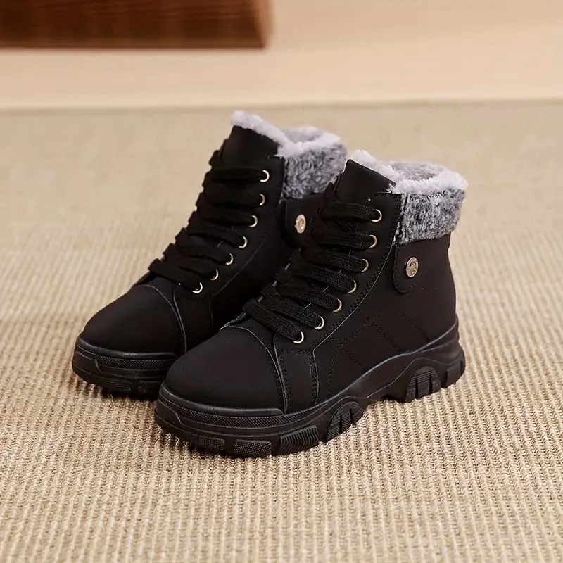 Women's Waterproof Lace-Up Winter Boots