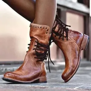 Zebbie - Leather Boots